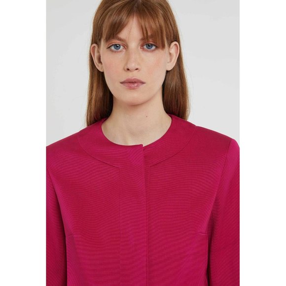 NWT Paule Ka Cropped Ottoman Stretch Jacket in Fuschia 14 - Picture 3 of 9